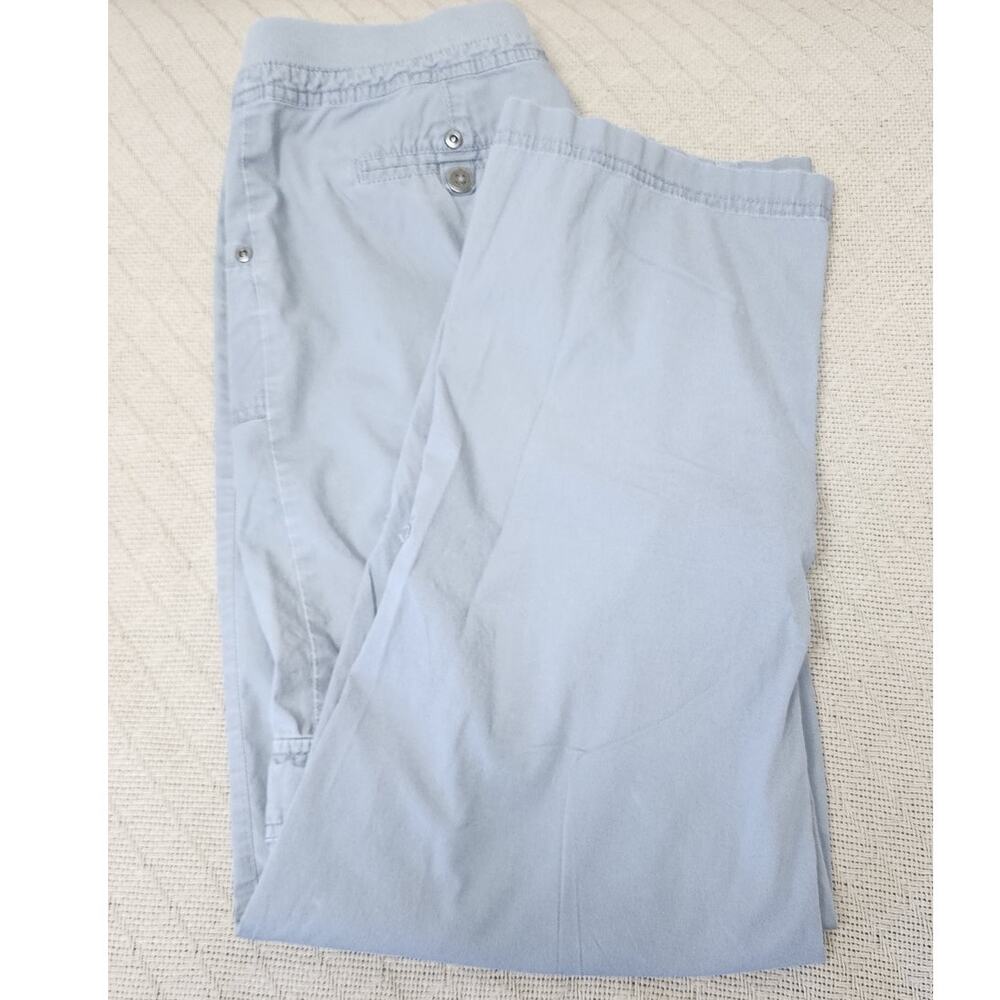 Laura Ashley Gray Cargo Pants Womens size 4 Utility Multi Pocket Casual